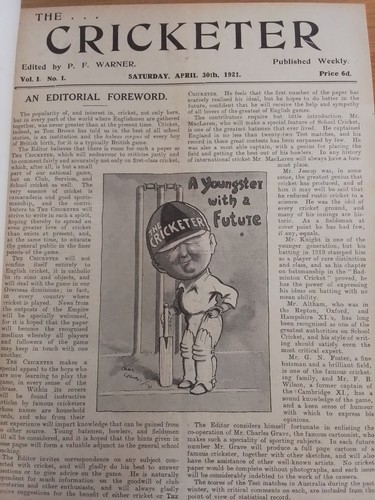 The cricketer volume 1921 - the,